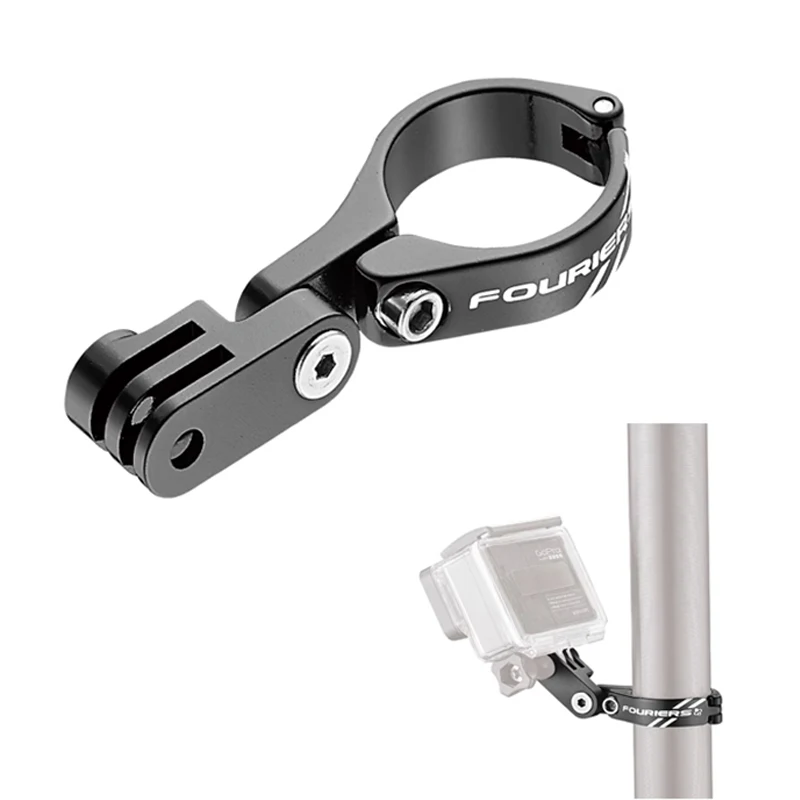 Fouriers HA-S020 Hliníková zliatina MTB Road Bike Seat Post Sport Camera Camera Mount Driadca držiaka pre GoPro Hero 9 8 7 6 5 4 3 2