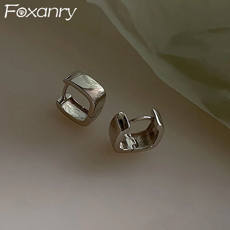 Foxanry bráni alergii minimalistické náušnice pre ženy páry nové módne vintage ručne vyrábané narodeninové oslavy darček šperky Darček