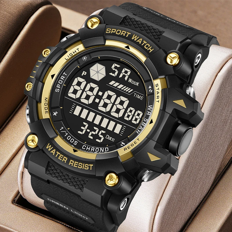 Foxbox Casual Military Watch Men Fashion Business Analógové digitálne hodinky pre mužov Silikónové vodotesné mužské kremenné náramkové hodinky