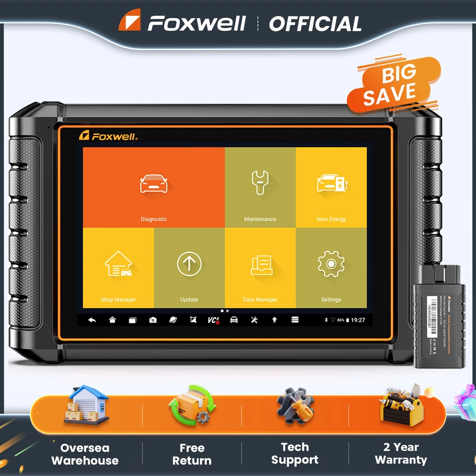 Foxwell NT909 Diagnostické nástroje CANFD/DOIP OBD2 SKENER Všetok systémový obojsmerný test 31+ RESET ECU Automobilový skener