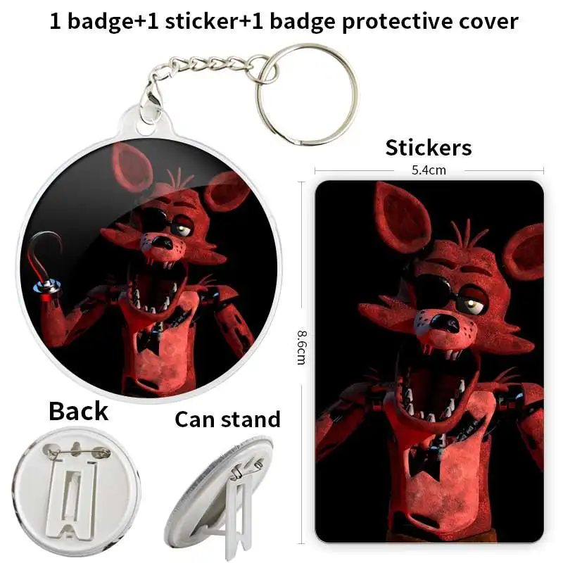 Foxy Anime Character Game Soft Button Odznak Broš