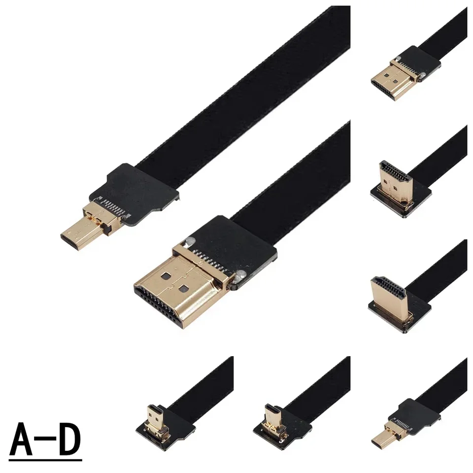 FPV Micro HDTV kompatibilný HDMI 90 -stupňový adaptér FPC Flat HD kábel 20pin 20pin pre viacprávne vzduchové fotografie