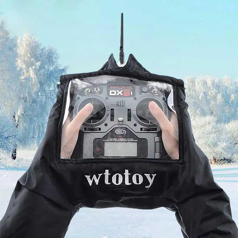 FPV RC AT10II AT9S diaľkové ovládacie prvky teplé rukavice Oustrel Teplý kryt Pase Shield Shield Ručne ochranca zimný vonkajší robot FPV