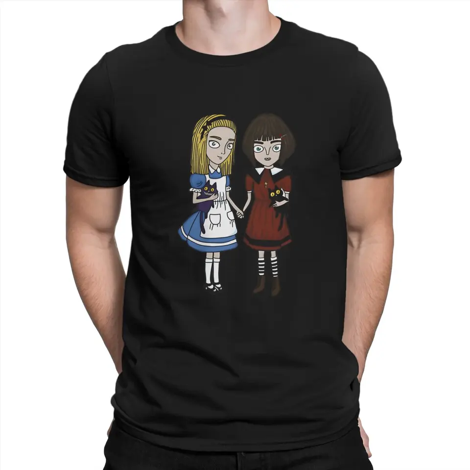 Fran Bow Game Alice Tshirt Graphic Men Tops Vintage Homme Summer Polyester Streetwear Harajuku T tričko