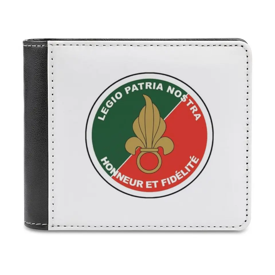 Francúzska cudzia légia legio patria nostra kožená peňaženka pánska peňaženka DIY personalizovaná kabelka Deň otcov darček
