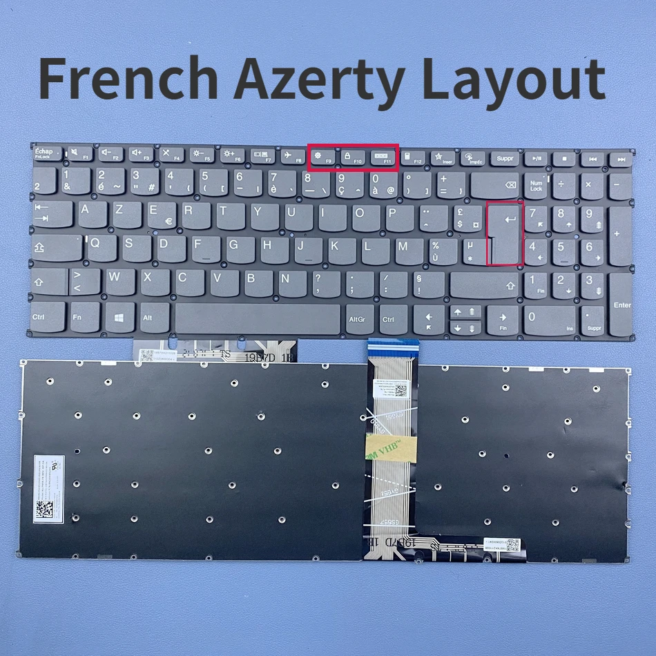 Francúzska klávesnica pre Lenovo IdeaPad 7-15IIL05 7-15Itl05 5-15are05 Flex 5-15IIL05 5-15ALC05 5-15ITL05 PR5S-FR Series Azerty Layout