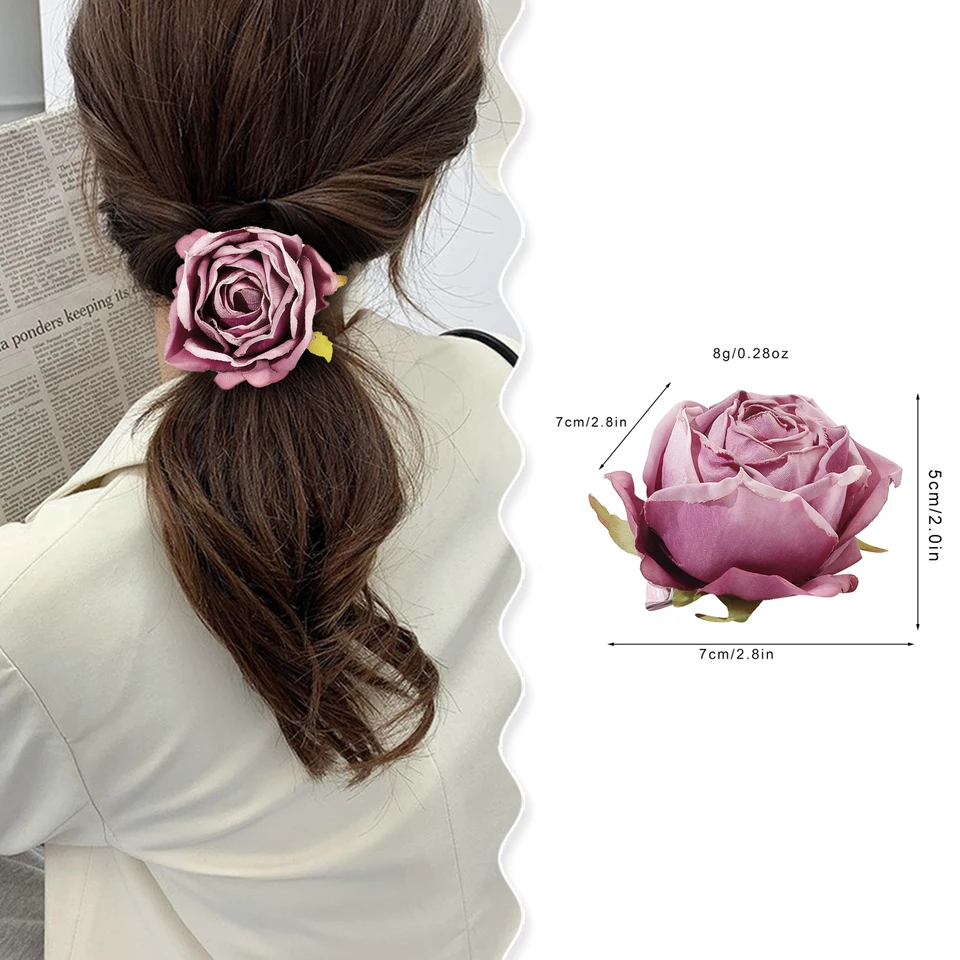 Francúzska vinobranie simulácia látky Rose Hairpin Ženy pokročilé temperamentné handriky vlásenky hlavy Sweet Personalized Accessorie