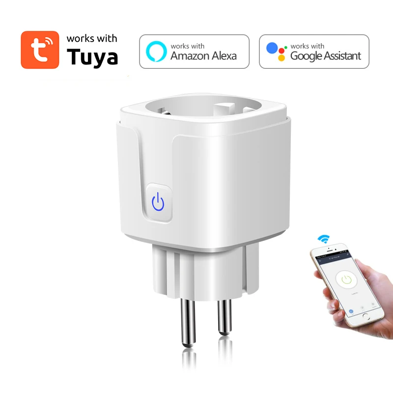 Francúzska zásuvka 16a pripojená zásuvka Tuya SmartLife Energy Monitor s domácou stanicou Alexa Yandex Doprava zdarma