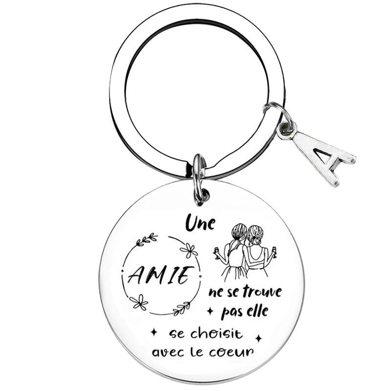 Francúzsky najlepší priateľ Keychain Keyring Friendship Darče