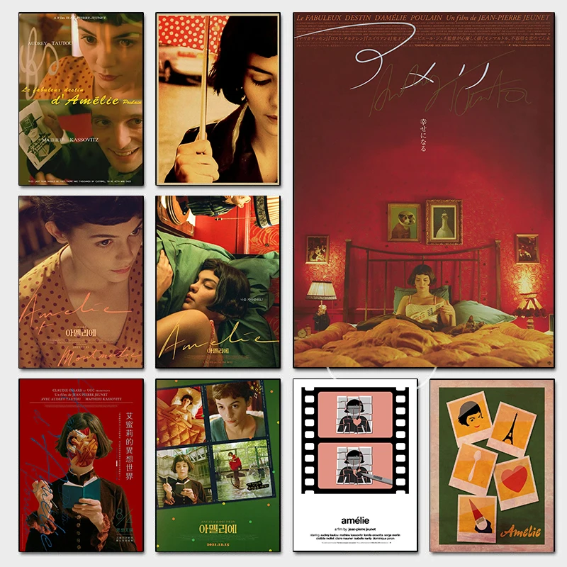 Francúzsky romantický film plagát Amelie Love Film Fantasy Canvas Tlač nástenných umení dekorácia závesné maľby domáca izba dekorácia