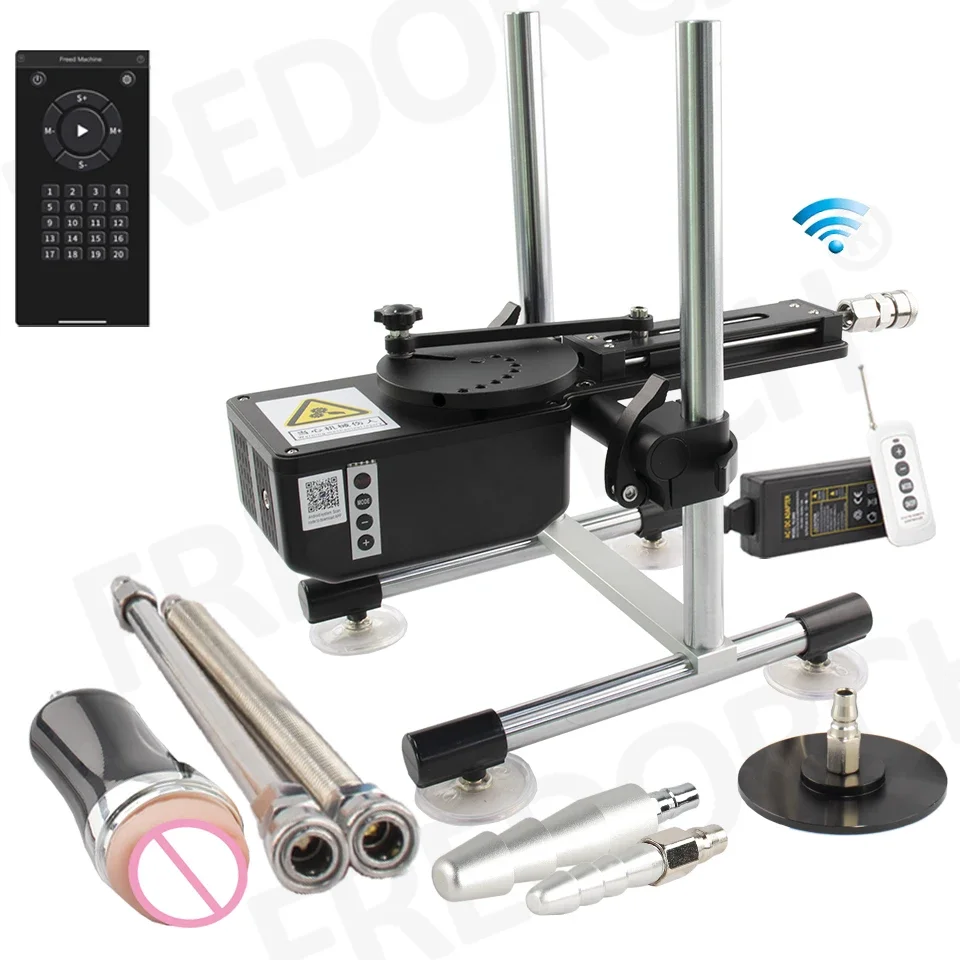 Fredorch Sex Machine pre ženy a mužov 70W Power App Control Masturbdation Stroj s vac-u-lockovým dildo pripútaním sexuálne hračky