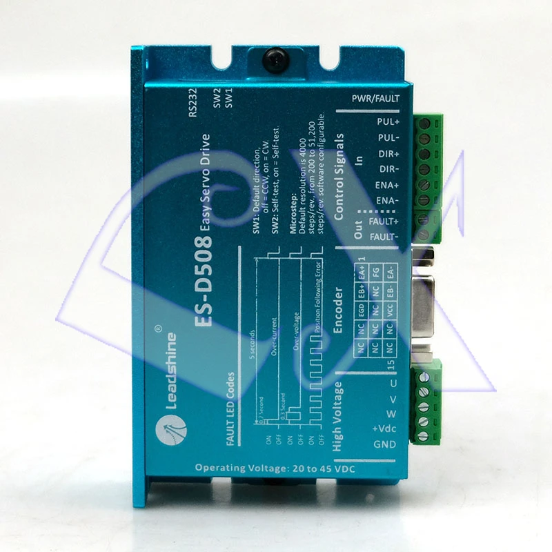 Freeshipping Original Leadshine Easy Servo Drive ES-D508 CNC DSP Uzatvorená schodová jednotka 8a 20-50VDC