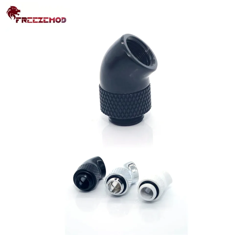 FreeZemod 45 stupňov lakťového adaptéra Externý krútiaci moment Mod počítač PC Voda Coolling Fitting Rotary G1/4 vlákno HXZWT-J45