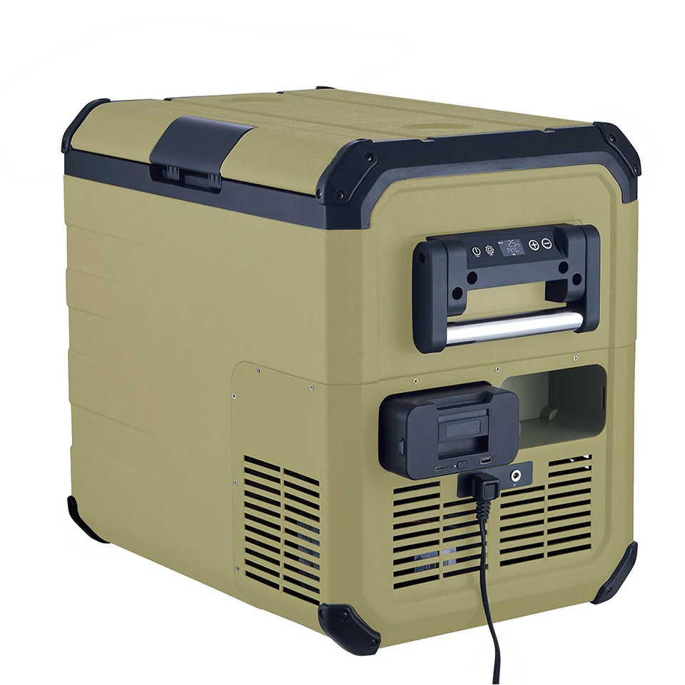 Fridges Mini Freezer CARLE 12 V 45L Dvojitá teplota Control Auto Malá prenosná mini chladnička pre karavan, Canper Accessories
