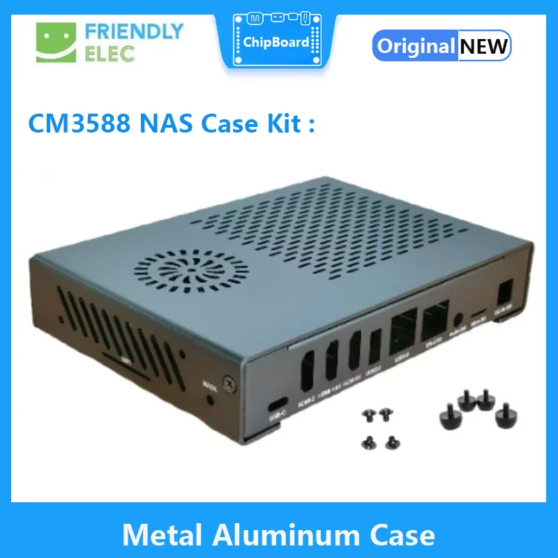 FriendlyLEC CM3588 NAS KIT Kovový hliníkový puzdro Výkon RK3588 CPU COOLLING VENTILÁR RTC BATTERSICKÝ BATČ