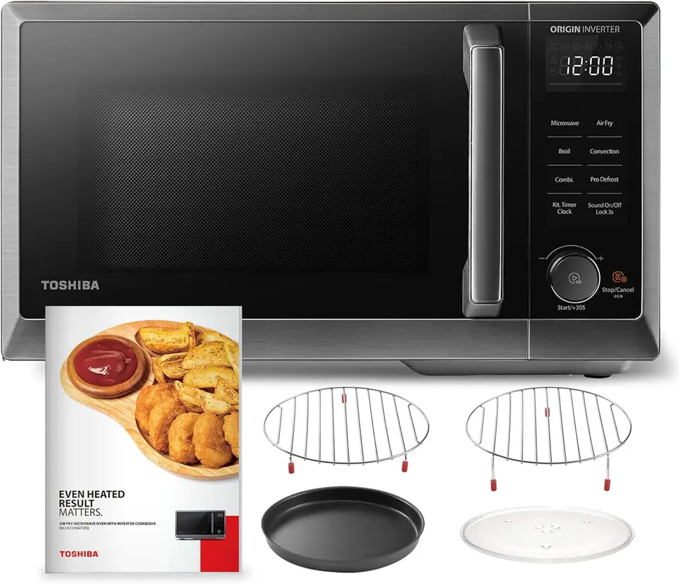 Fritier rúry ， konvekcia, rýchly combi, dokonca odmrazovanie 11.3 '' otočného zvuku zapnuté/vypnuté, 27 automatických menu a 47 receptov ，
