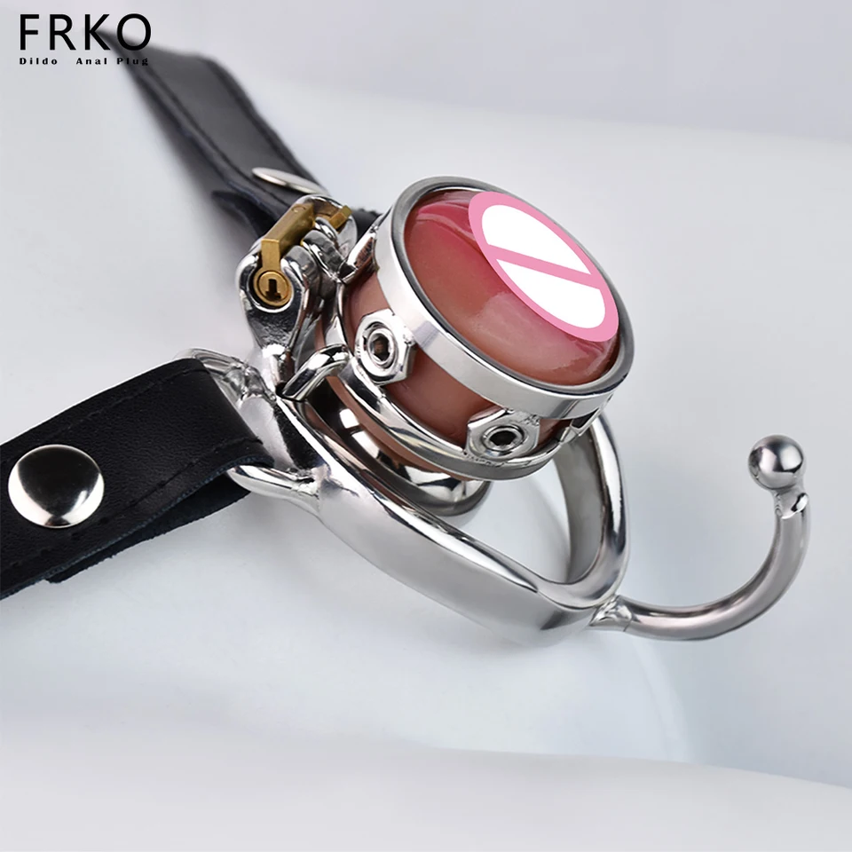 Frko sissies negatívna cudnosť klietka so silikónovým skutočným klitorálnym močom Lockcock Penis Rings Rings cudnosť BDSM sexuálne hračky pre mužov