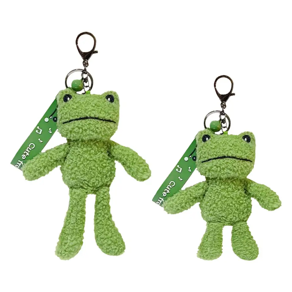 Frog plyšové hračky na kľúče v tašky závesné dekorácie jedinečný očarujúci prívesok kľúčový reťazec pre milencov Friends Family Women