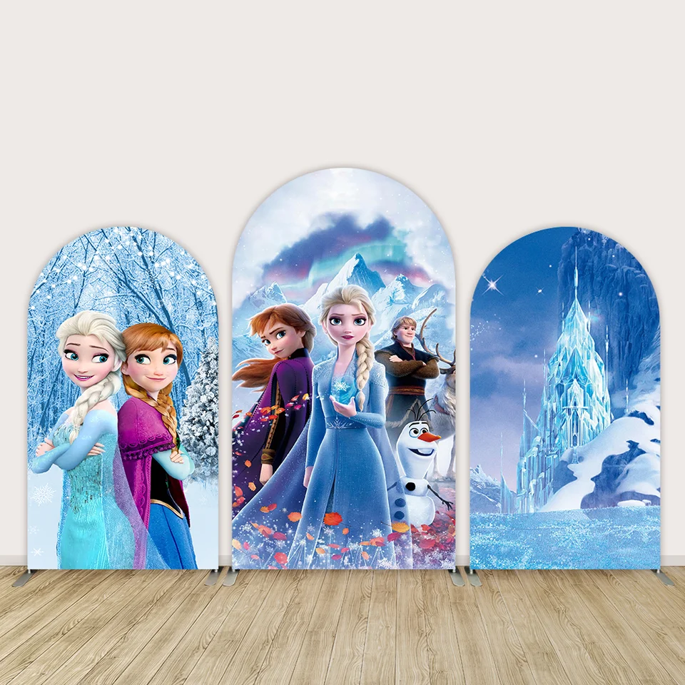 Frozen Elsa Princess Happy Birthday Party Decoration Decoration Cover Coverdrops pre dievčatá fotografia pozadie fotografia pre deti