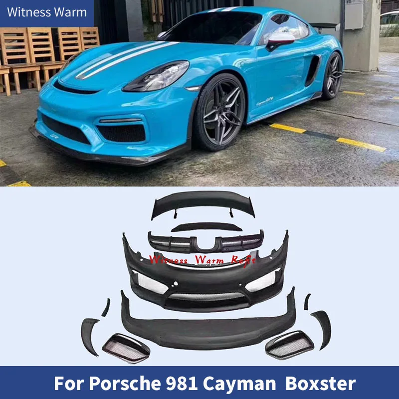 FRP / uhlíkové vlákno predné zadné zadné nárazník difúzora zadného spojlera Body Body pre Boxster Cayman 981 Zmena súpravy GT4 Body 2013-2015