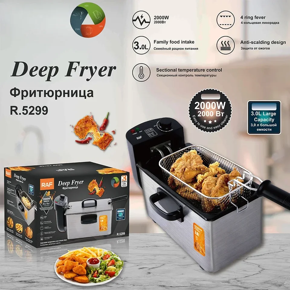 FRYER Small Electric Fryer Electric Fryer Commercial Fritters French Fry Stroj Stant Fryer Konštantná teplota