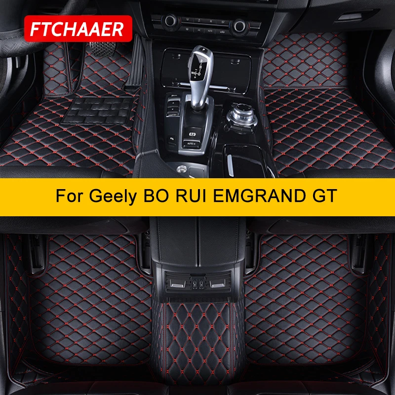 Ftchaaer vlastné podlahové rohože pre auto pre geely Emgrand GT Auto Carpets Foot Coche Accessorie