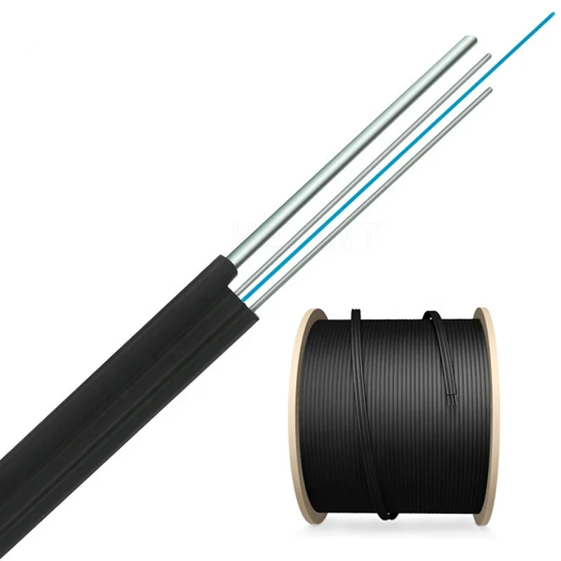 Ftth Outdoor GJyxch 1 2 4 Core G657A1 Oceľový drôt alebo FRP Čierne vlákno z optického kábla