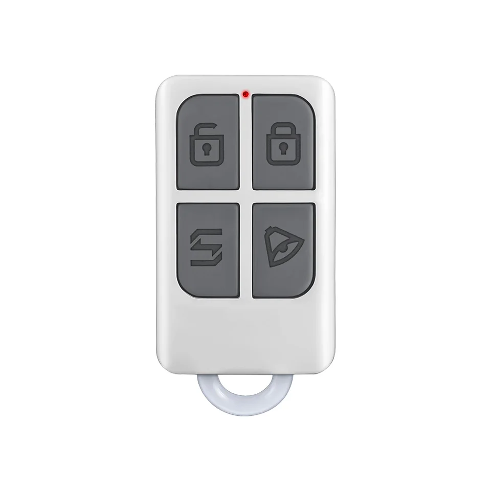 Fuers Wireless High-výkonné prenosné diaľkové ovládanie 4 tlačidlá Keychain pre WiFi GSM Home Security Alarm System