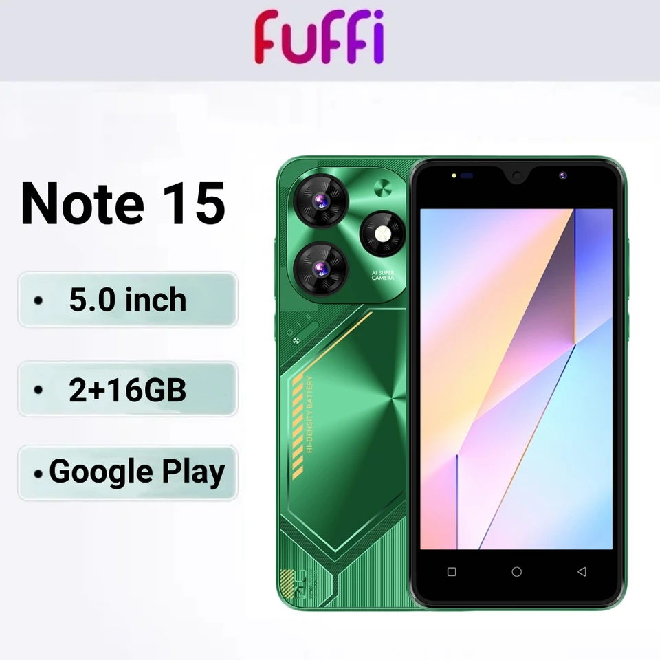 Fuffi-Note 15 Smartphone Android 5,0 palca 16 GB ROM 2 GB RAM 2+8MP Camera 2000 mAh mobilné mobilné telefóny duálne mobilné telefóny SIM mobilné telefóny