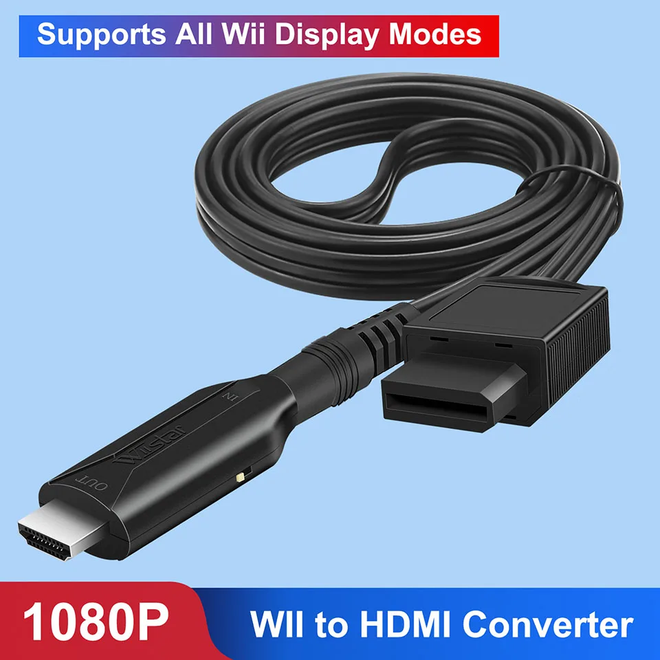 Full HD 1080p Wii na HDMI Converter Adapter Cable Muž pre mužov Wii2HDMI Konvertor