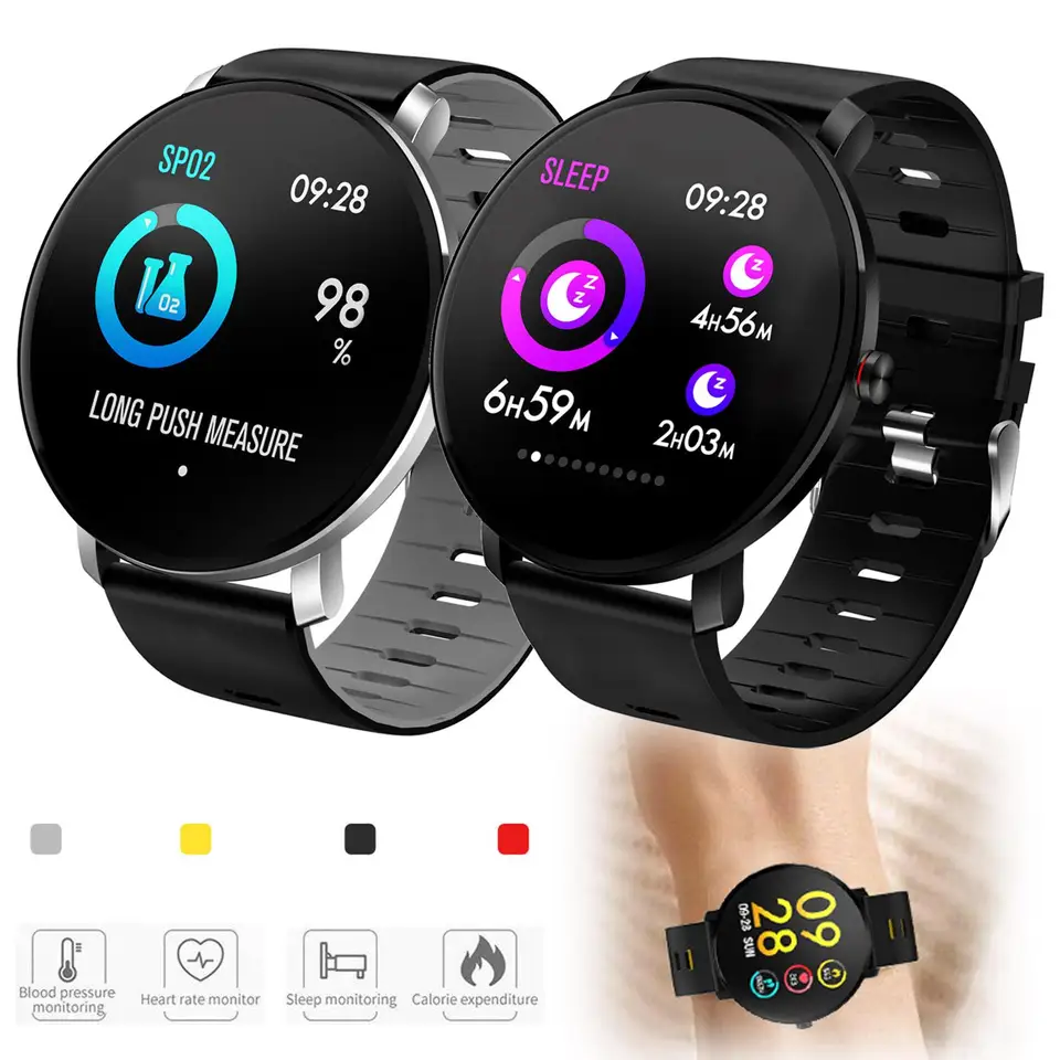Full Touch Screen Smart Watch Waterproof Smartwatch Sports Sports Heart Frieck Monitor pre Android iOS iPhone xr xs x