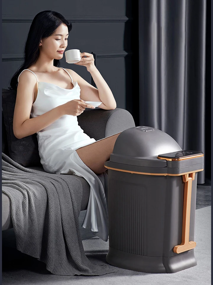 Fumigácia lýtkové nohy kúpeľné kúpeľné masáž Massager Elektrické vedro Tropické automatické masáž Massag detox stroj skladací valček 65 cm