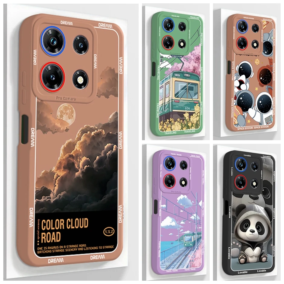 Funda pre Infinix Poznámka 30 Pro Case X678B Karikatúra Soft Silikone Straight Hrage pre Infinix Note 30Pro Note30Pro Case Coque