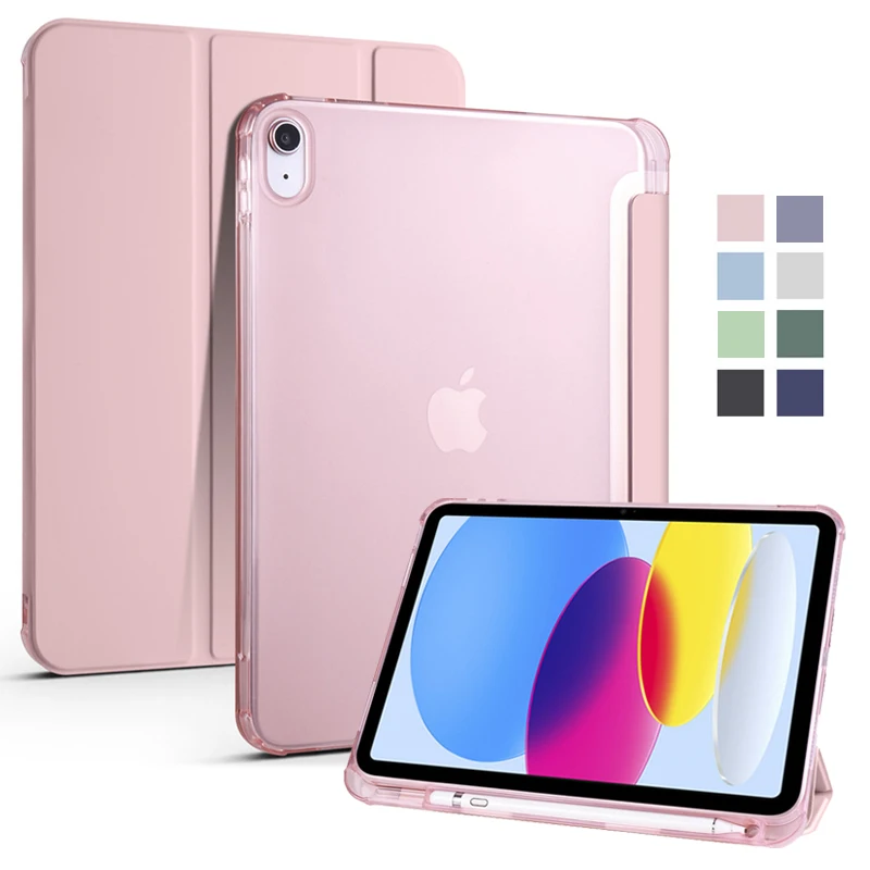 Funda pre iPad 10 Generation Case 10,9 palca PU PU LEKTY Soft -chrbát ZÁVOD NA IPAD 10 10. GEN PUSE s držiakom ceruzky