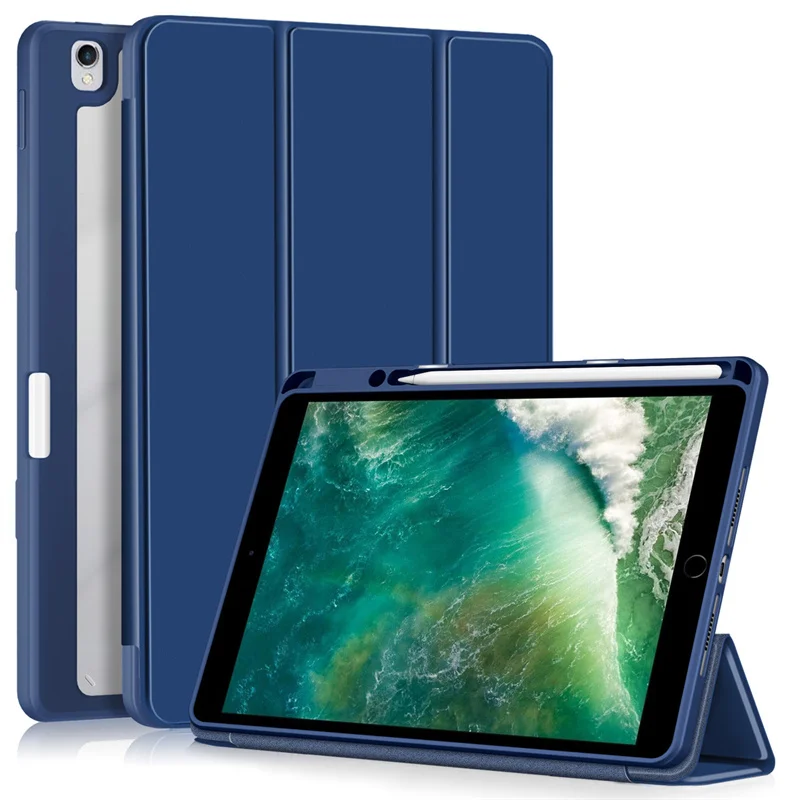 Funda pre iPad 9 Generacion Case s držiteľom ceruzky Clear Hard Back Schet Smart Cover pre iPad Case 7. 8. 9. generácia 10.2