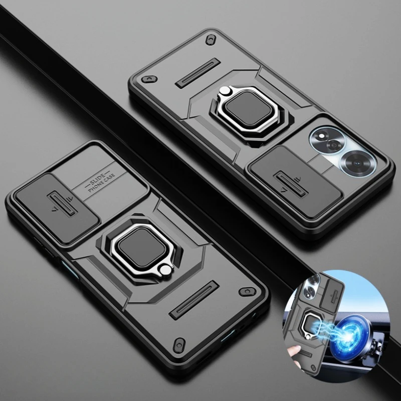 Funda pre OPPO A60 SOCKOPPORPOPTlieggesliežliežliežliežliežliežliežliežliežliežlieliežliežiažia proti klzu pre OPPO A60 A 60 OPPOA60 5G 4G Magnetický držiak na držiak Magnetického krúžku