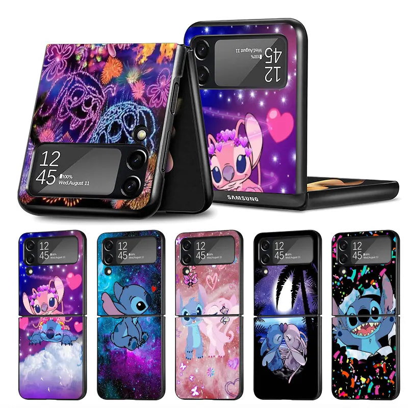 Funda pre Samsung Galaxy Z Flip 3 4 5 5G flip3 flip5 flip5 puzdro Čierny PC Hard Luxury Back Phone Cover