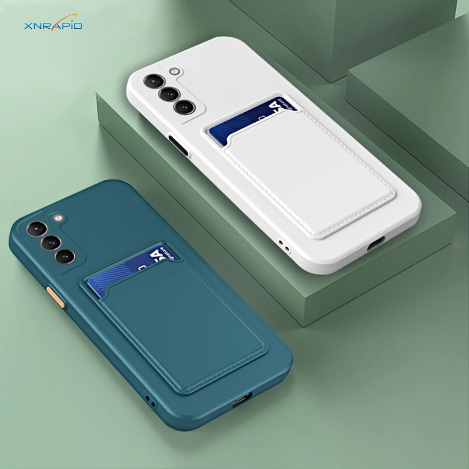 Funda Soft Silicon Card Slot Držiteľ telefónu pre Samsung Galaxy S25 S24 S23 S22 S21 S20 Fe Ultra Plus PLS UTR 5G Cover Wallet Cover