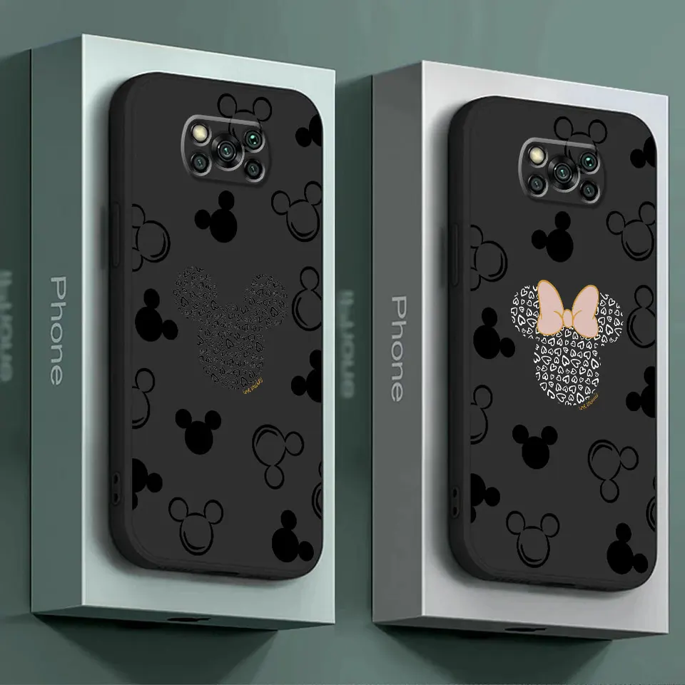 Funda TPU Soft Cover Cover Telefón pre POCO C50 C51 M5 M3 F1 C40 F5 X3 NFC X4 GT X4 Pro 5G M4 PRO 5G LOGO DISNEY MINNIE MOSH MOUSE