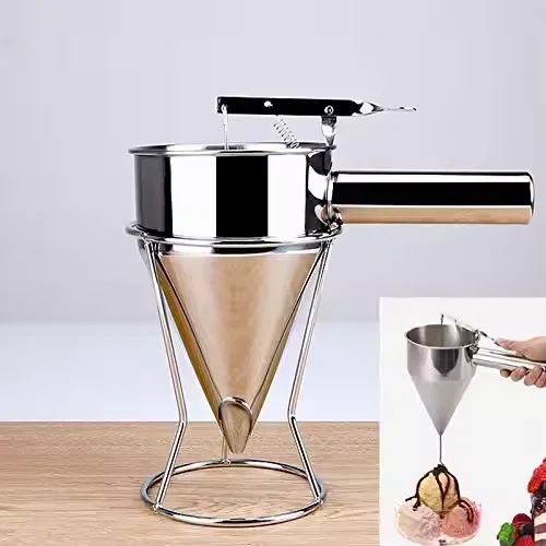 Funkcia výrobcu z nehrdzavejúcej oceľovej chobotnice, predkladač ropných palaciniek, zúženia s stojanom, kuchynské náčinie, 600 ml a 1200 ml