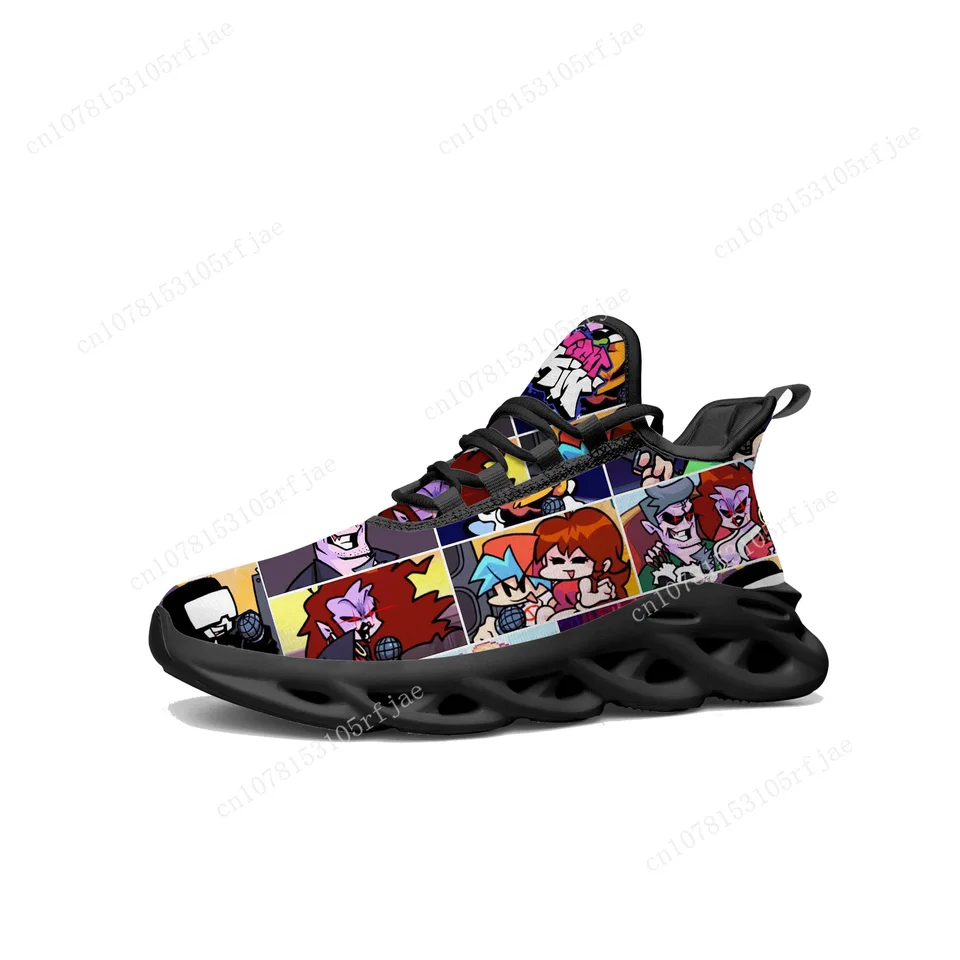 Funkin Cartoon Night Game Friday Flats tenisky Men Ženy Teenager Športové bežecké topánky Vysoko kvalitné prispôsobené šnurovacie topánky