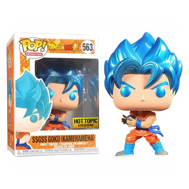 Funko Pop Dragon Balls #563 SSGSS Goku Kamehameha Figur Hračky Model hračky