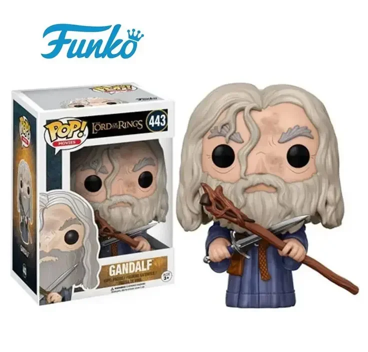 Funko pop The Lord of Gandalf 443# Ring Action Toy Figures 10cm PVC Zbierka vinylovej postavy Model hračky pre deti
