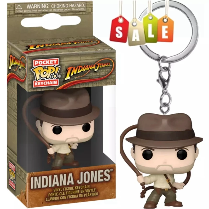 Funko pop vreckové Keychain: Indiana Jones Temple of Doom filmy Indiana Jones Action Figure Model hračky prívesok darček