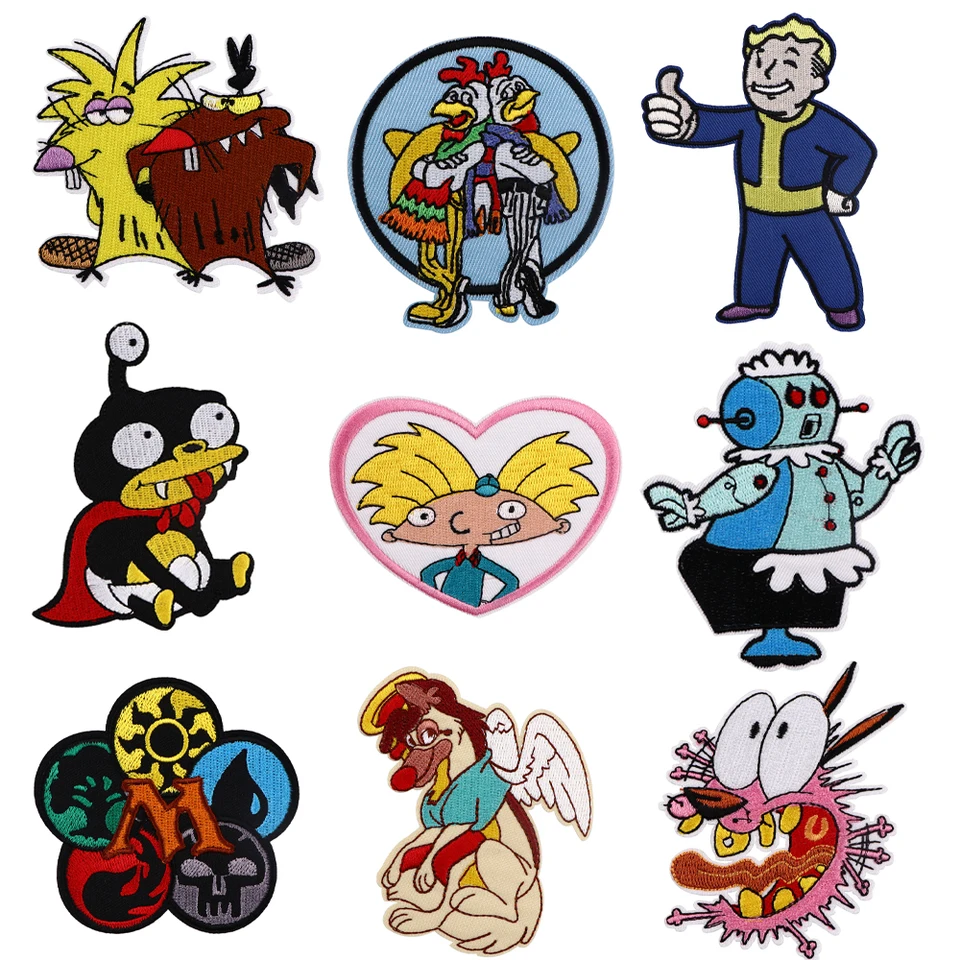 Funny Cartoon Manga Badges DIY Patch pre oblečenie železo na vyšívanej šijacej aplikácii roztomilý