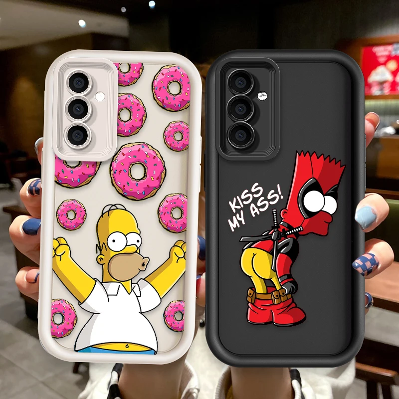 Funny Cartoon The Simpson pre Oppo A98 94 92 78 76 74 72 58 57 54 53 2020 Nájdite x5 3 Pro 5g 4g 4G Soft Eye Rebrík.