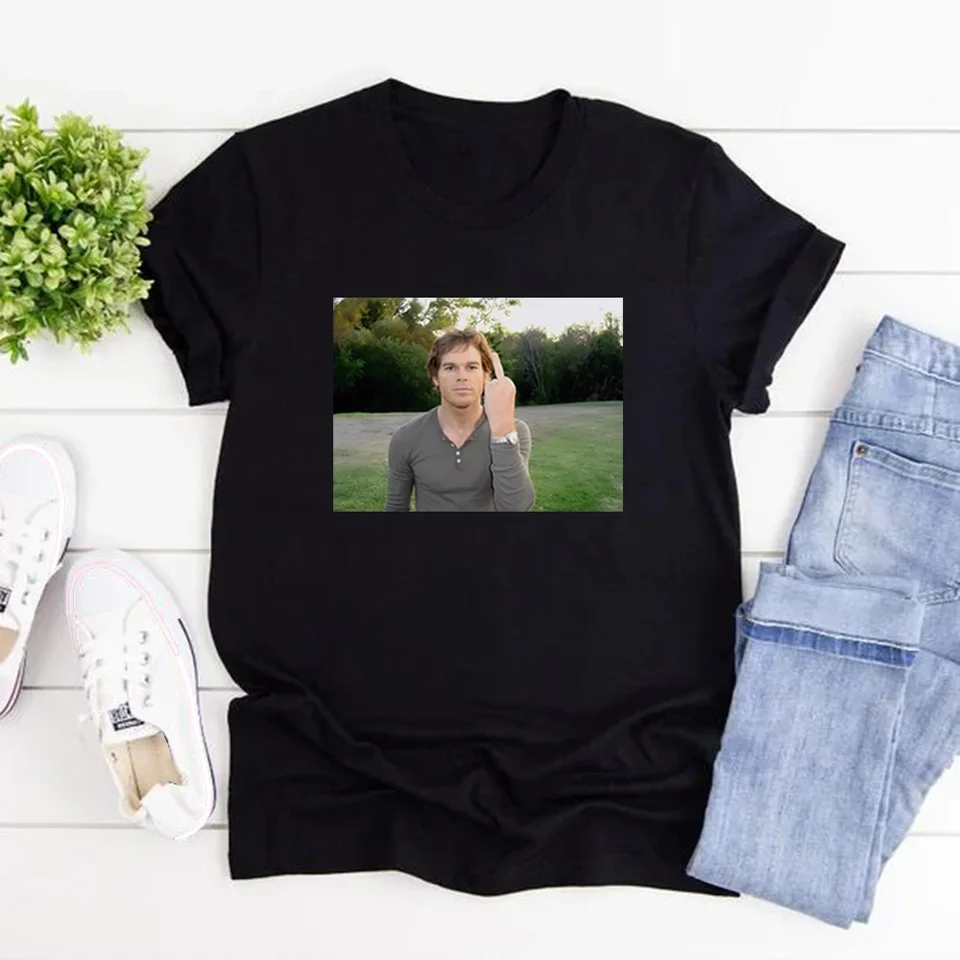 Funny Dexter Meme T-Shirt Dexter Morgan Tirlk Short Ruckve Dámske televízne seriály Tee Streetwear Príležitostné estetické odevy