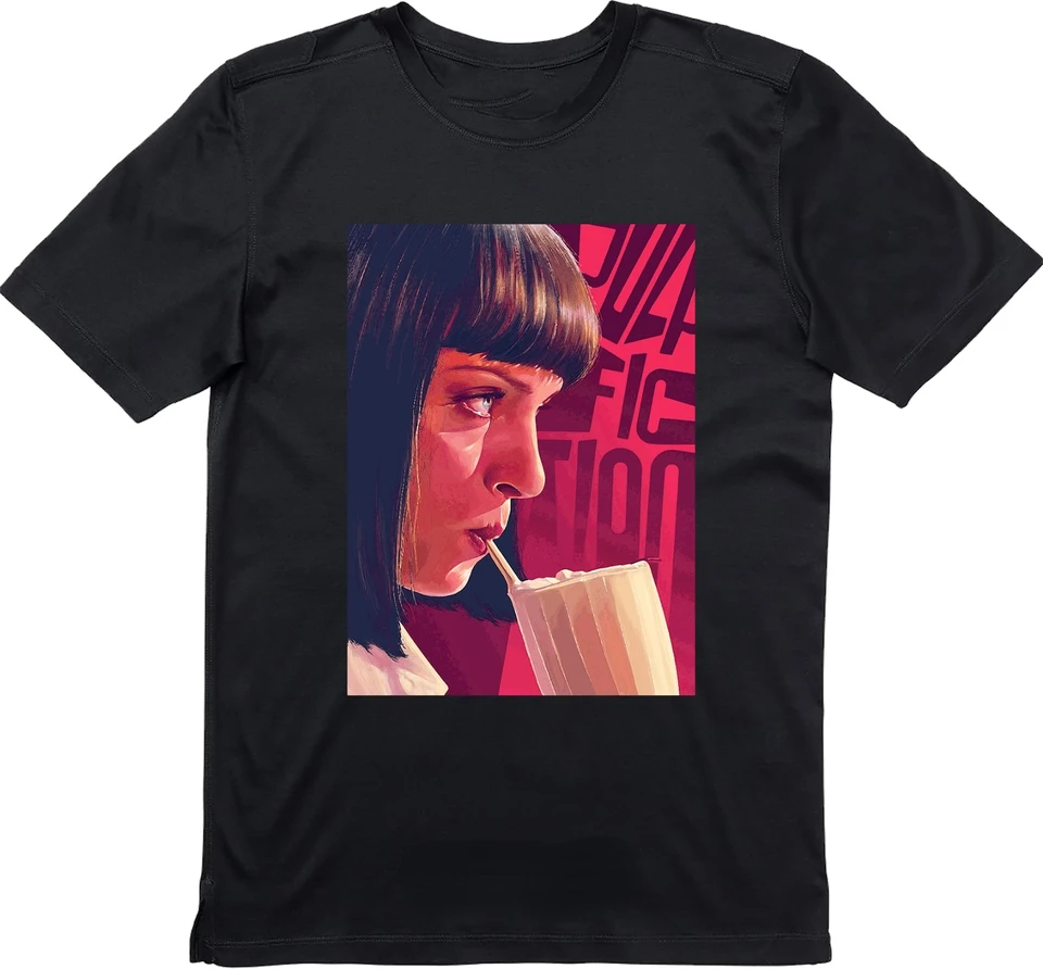 Funny Tshirt Tshirt Mia Wallace Quentin Tarantino Grafické tričká 90. rokov Vintage Ženy Men Priedušné pohodlné tričká