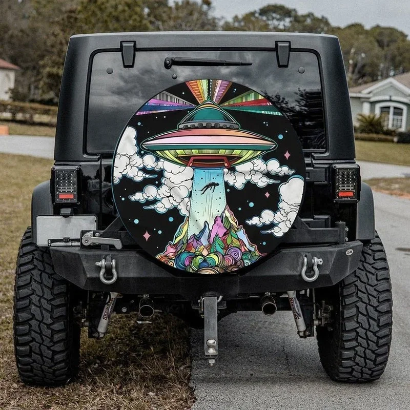 Funny UFO Art Tire Cover Cover Universal Pneuma