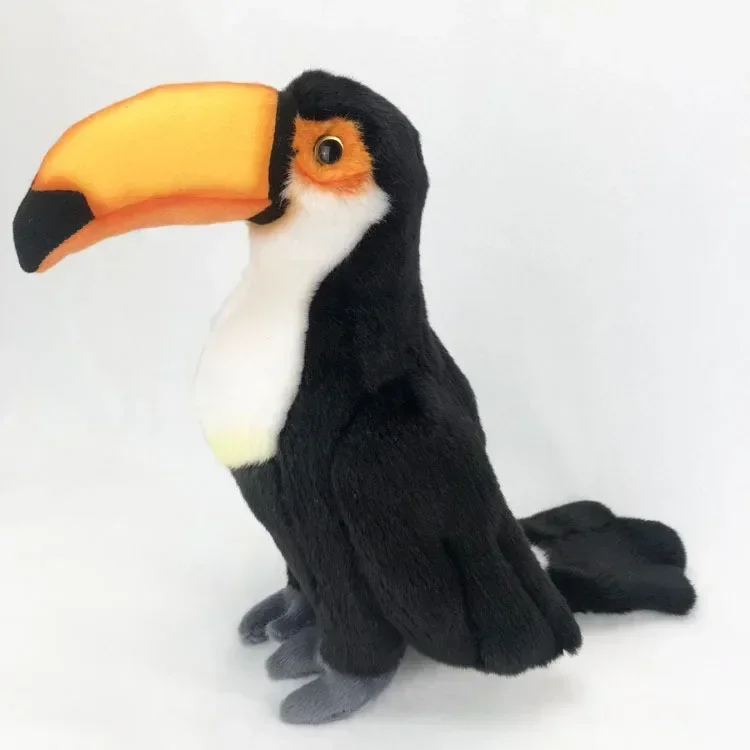 [Funny] Zoo 45 cm Simulácia Lively Toucan Plys Hračky Soft Toco Bird Fire Animed Animals